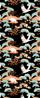 Fabric roller blind for window Flying heron