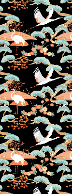 Fabric roller blind for window Flying heron