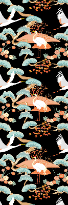 Fabric roller blind for window Flying heron