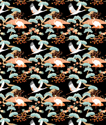 Fabric roller blind for window Flying heron