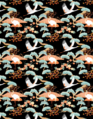 Fabric roller blind for window Flying heron