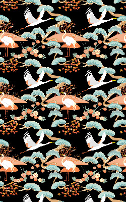 Fabric roller blind for window Flying heron