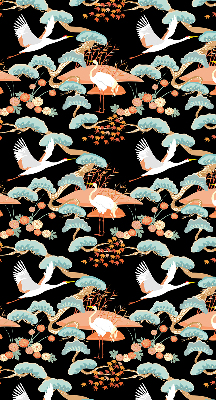 Fabric roller blind for window Flying heron