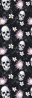 Blackout roller blind Skulls among flowers