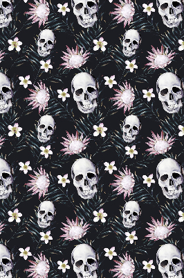 Blackout roller blind Skulls among flowers