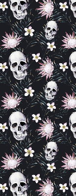 Blackout roller blind Skulls among flowers