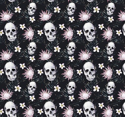 Blackout roller blind Skulls among flowers
