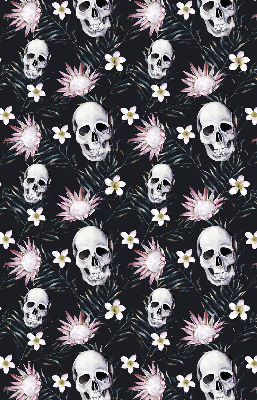 Blackout roller blind Skulls among flowers