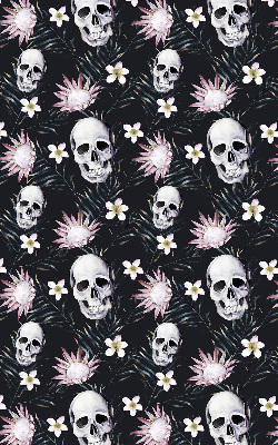 Blackout roller blind Skulls among flowers