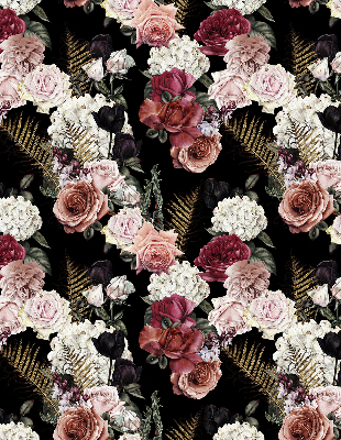 Blackout roller blind for window A bouquet of roses