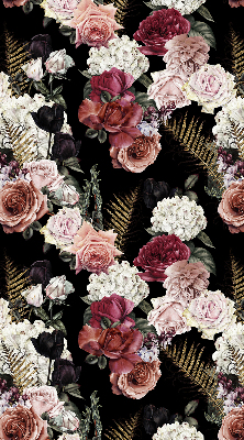 Blackout roller blind for window A bouquet of roses