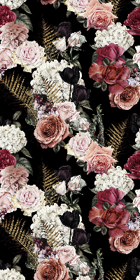 Blackout roller blind for window A bouquet of roses
