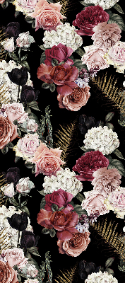 Blackout roller blind for window A bouquet of roses