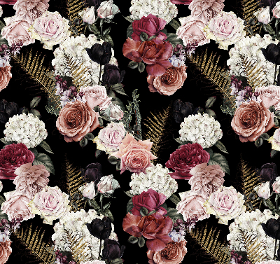 Blackout roller blind for window A bouquet of roses