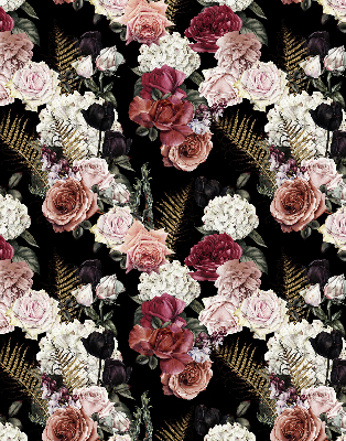 Blackout roller blind for window A bouquet of roses
