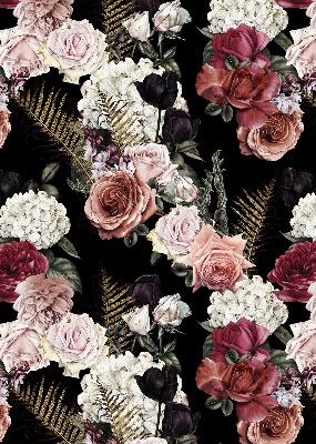 Blackout roller blind for window A bouquet of roses