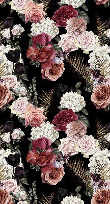 Blackout roller blind for window A bouquet of roses
