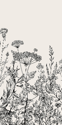 Blackout roller blind Gray flowers