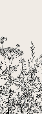 Blackout roller blind Gray flowers