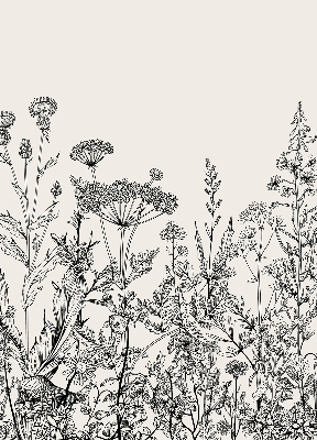 Blackout roller blind Gray flowers