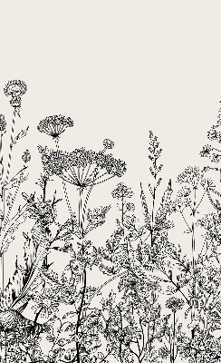 Blackout roller blind Gray flowers