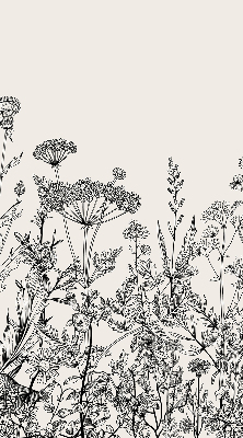 Blackout roller blind Gray flowers