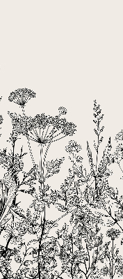 Blackout roller blind Gray flowers