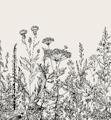 Blackout roller blind Gray flowers