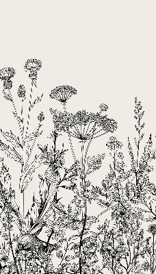 Blackout roller blind Gray flowers