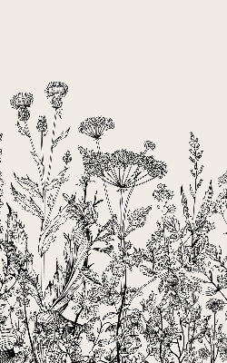 Blackout roller blind Gray flowers