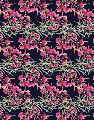 Blackout roller blind with exotic flower print