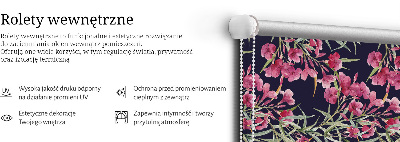 Blackout roller blind with exotic flower print