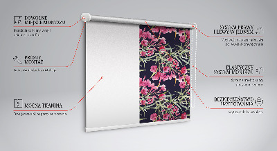 Blackout roller blind for window Exotic flower