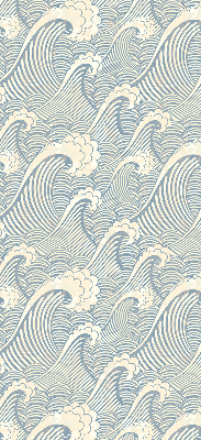 Fabric roller blind for window Water waves