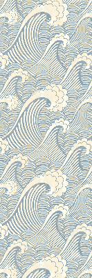 Fabric roller blind for window Water waves