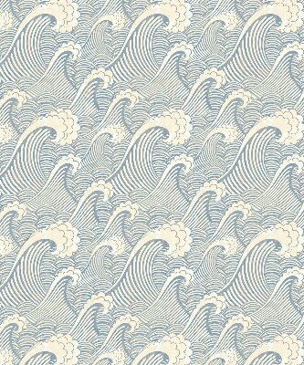 Fabric roller blind for window Water waves