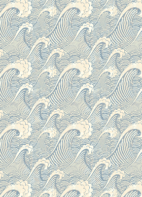 Fabric roller blind for window Water waves