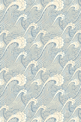 Fabric roller blind for window Water waves