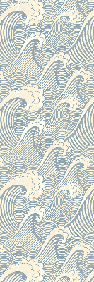 Fabric roller blind for window Water waves