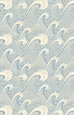 Fabric roller blind for window Water waves