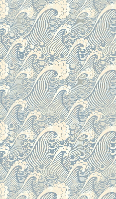 Fabric roller blind for window Water waves