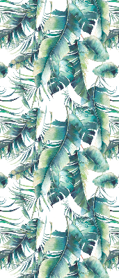 Blackout roller blind with leaves pattern