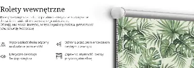 Blackout roller blind for window various leaves design