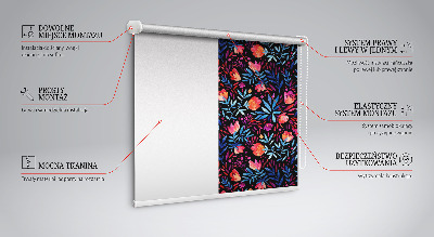 Fabric roller blind for window Poppy
