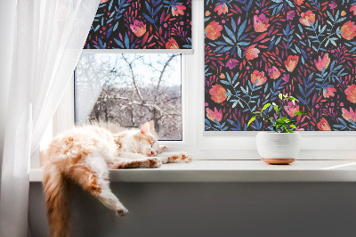 Fabric roller blind for window Poppy