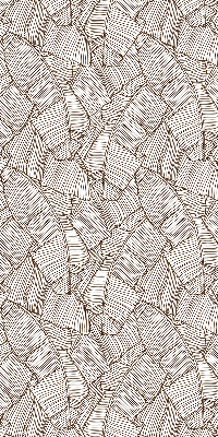 Blackout roller blind for window Drawn palm leaves