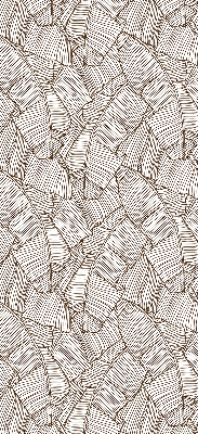 Blackout roller blind for window Drawn palm leaves