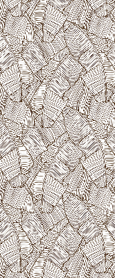 Blackout roller blind for window Drawn palm leaves