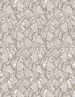 Blackout roller blind for window Drawn palm leaves