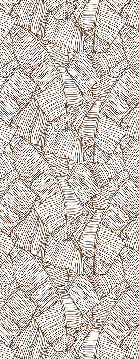 Blackout roller blind for window Drawn palm leaves